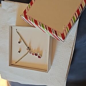 18 inch pendant chain and earring set